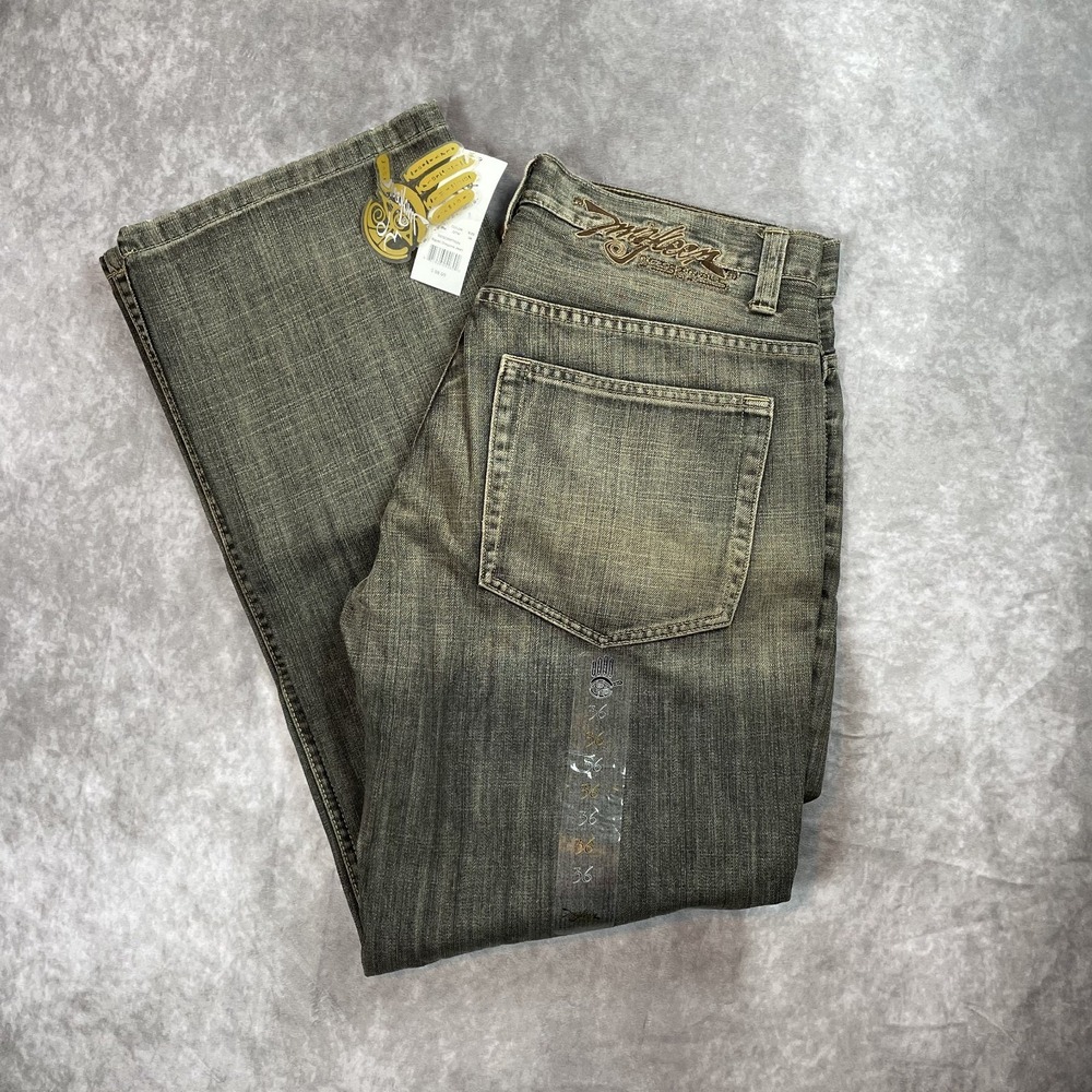 Miskeen Embroidered Jeans Men‎ Size 36x32 Vintage Hip Hop Streetwear Baggy Y2K